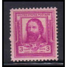 866 3c James Lowell Fine MNH KA2719