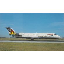 Canadair Regional Jet 200LR G-MSKL of Maersk Air at Amsterdam Airport Postcard
