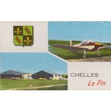 Chelles Le Pin French Airport L'Aerodrome Postcard