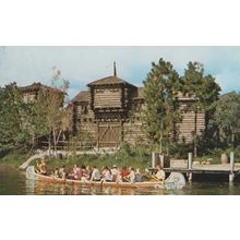 Frontierland Canoes Walt Disney World American Postcard