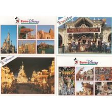 Disneyland Fantasyland Snow White Seven Dwarfes Alpine Mountain 4x Postcard