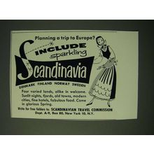 1955 Scandinavia Travel Commission Ad - Planning a trip to Europe?