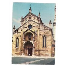 THE CATHEDRAL, VERONA , ITALY used postcard 1984 postmark #