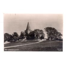 ALFRISTON CHURCH, SUSSEX.. unused vintage postcard RP by Frith & Co =