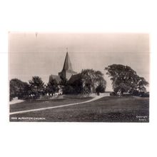 ALFRISTON CHURCH, SUSSEX.. unused vintage postcard RP by Frith & Co /