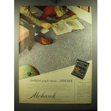 1949 Mohawk Grosvenor GR 5 Carpet Ad - Intelligent people choose Mohawk