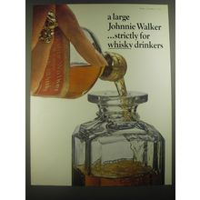 1967 Johnnie Walker Red Label Scotch Ad - a large Johnnie Walker
