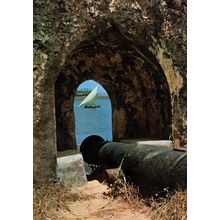 Sailing Ship At Fort Jesus Kenya Postcard