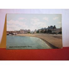 BEACH CRESCENT, BROUGHTY FERRY, DUNDEE used antique postcard 1921 pm #
