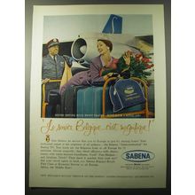 1960 Sabena Airlines Ad - Never before such swift travel