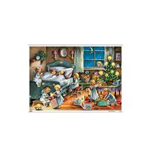 10357 - Korsch Advent - Children in Bed with Angels - 8"H x 11.5"W x .1"D