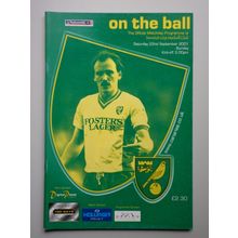 NORWICH CITY v BURNLEY Div1 22/09/2001