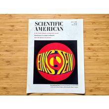 Scientific American 1980s Einstein Cover, Scientific Retro Wall Art, Original
