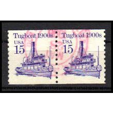 Used 2260 15c Tugboat Fine Pair PA0979
