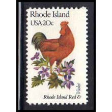 1991 20c Birds/Flowers of Rhode Island Fine MNH Dry Gum W4658 (11)