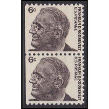 1284 6c Franklin Roosevelt Fine MNH BPS Vert Pair LS V4626