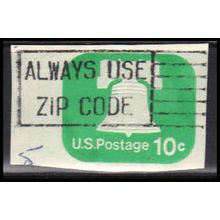 Used U567 10c Liberty Bell Very Fine Cut Square Z2888