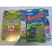 Nestle 2002 Shreddies Monsters Inc Empty Cereal Box Never Assembled