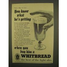 1954 Whitbread Ale Ad - You Know What He's Getting