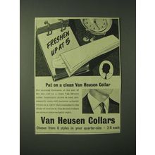 1960 Van Heusen Collars Ad - Freshen up at 5 put on a clean Van Heusen Collar