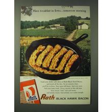 1960 Rath Black Hawk Bacon Ad - Have breakfast in Iowa
