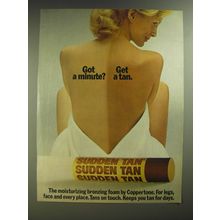 1974 Coppertone Sudden Tan Ad - Got a minute? Get a tan