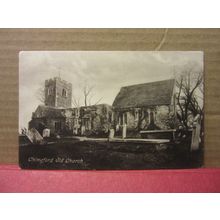 CHINGFORD CHURCH in 1909, LONDON. unused antique postcard by F. Frith =