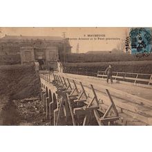 Maubeuge Pont Arsenal Provisoire Belgium Old WW1 Postcard