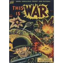 This Is War 1950s Military Comic Book Exploding Mine Postcard