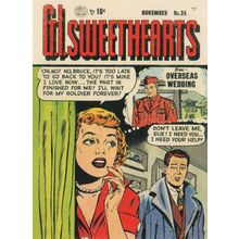 GI Sweethearts Military 1950s Comic Book Overseas Wedding Postcard