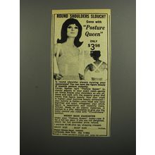 1972 Honor House Posture Queen Brace Ad - Round Shoulders slouch?