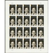 Harvey Milk Sheet of 20 - Stamps Scott 4906