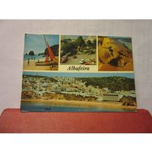 multiview, ALBUFEIRA, ALGARVE, PORTUGAL used postcard 1979? pm =