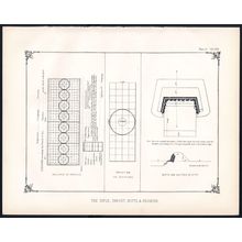 RIFLE, TARGET, BUTTS & REGISTER 1890 Guns VICTORIAN LITHOGRAPH