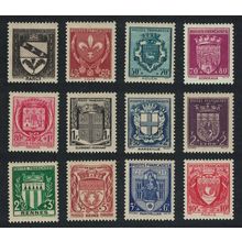 France National Relief Fund Arms of French towns 12v 1941 MH SG#727-738