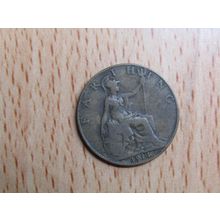 GB 1914 George V Farthing Coin