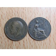 GB 1918 George V Farthing Coin