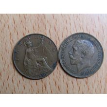 GB 1920 George V Farthing Coin