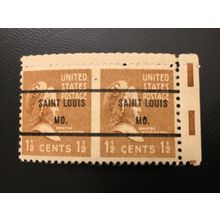 ICOLLECTZONE US 805b pair VF NH Imperf Blind Perf StLouis Mo Precancel