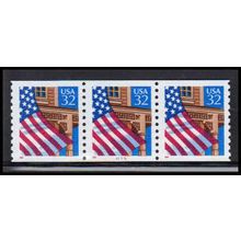 2913v 32c U.S. Flag Over Porch Very Fine MNH LGG PNC 91161/3 PA3499