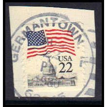 Used 1894 20c U.S. Flag Germantown, IL. E0403