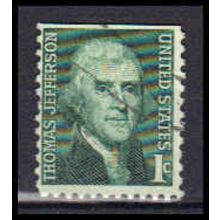 Used 1278 1c Thomas Jefferson Barely Clears BPS KA5946