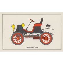 Columbia 1908 Hiram Percy Maxim Machine Gun Inventor Classic Car Postcard
