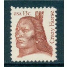 1855 13c Crazy Horse Fine MNH Dry Gum MA0809