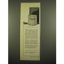 1918 Borden's Eagle Brand Condensed Milk Ad - Supply of Fresh Milk is Doubtful