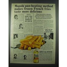 1965 Mazola Corn Oil Ad - Makes Frozen French Fries More Delicious