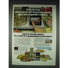 1978 Hamilton Beach 2002 Food Processor Ad - Metric