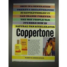 1986 Coppertone Natural Tan Accelerator Ad