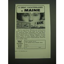1962 Maine Tourism Advertisement - 8 great vacationlands in Maine