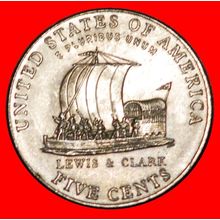 LEWIS & CLARK 1805: USA ★ 5 CENTS 2004D SHIP UNC FROM ROLLS★LOW START★NO RESERVE